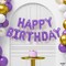 Purple Happy Birthday Balloons, 16 Inch, Helium Supported | Foil Balloons Unicorn Decorations | Birthday Balloon Banner